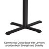 Correll Rectangle Café Bistro and Breakroom Pedestal Table, 30" W, 42" L, 29" H, High Pressure Laminate Top BCT3042-15